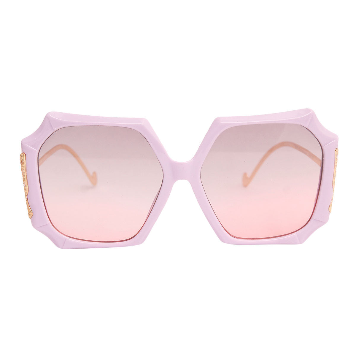 Purple Retro Square Butterfly Sunglasses