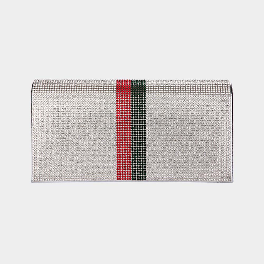 Bling Color Block Evening Clutch
