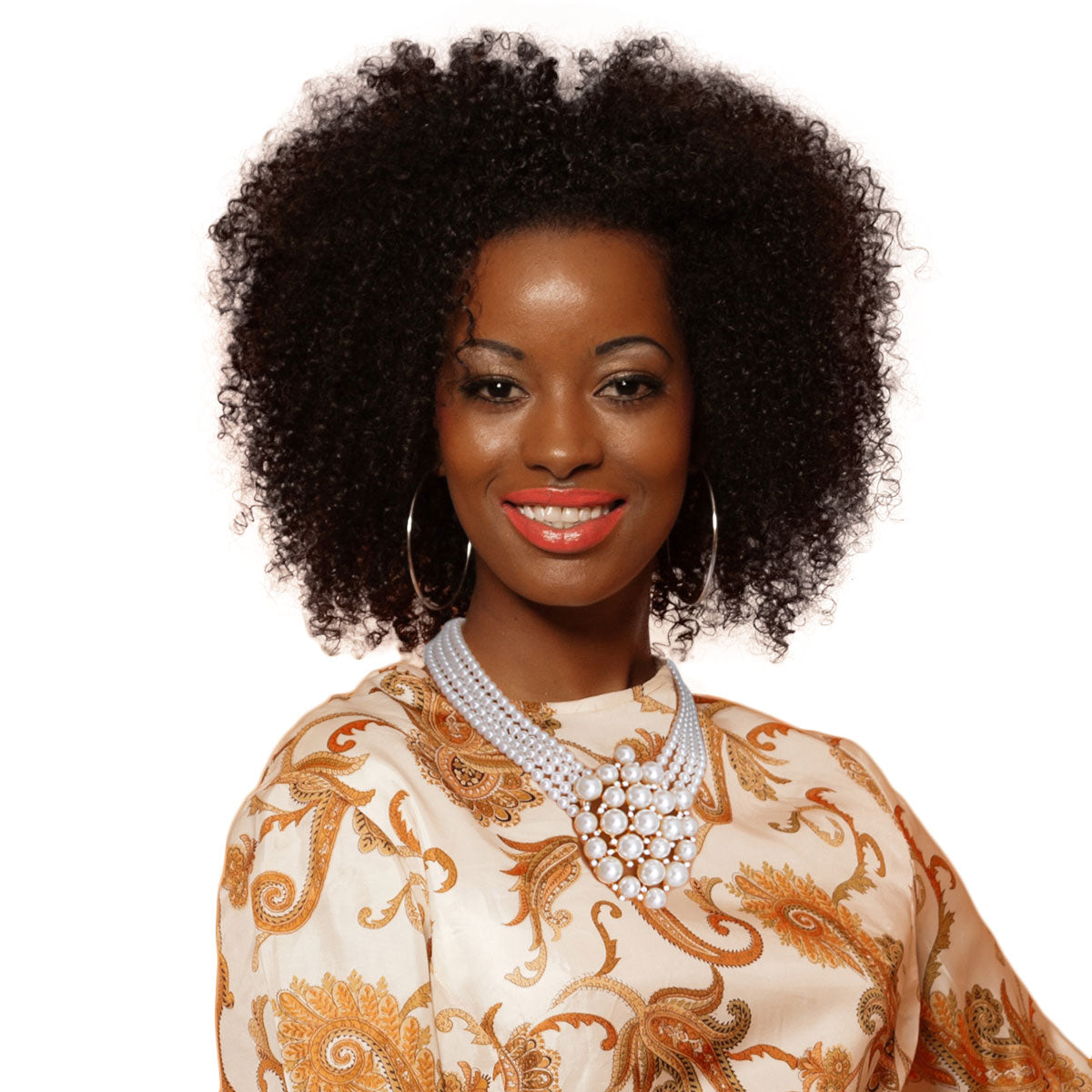 Cream 4 Line Cluster Pearl Necklace