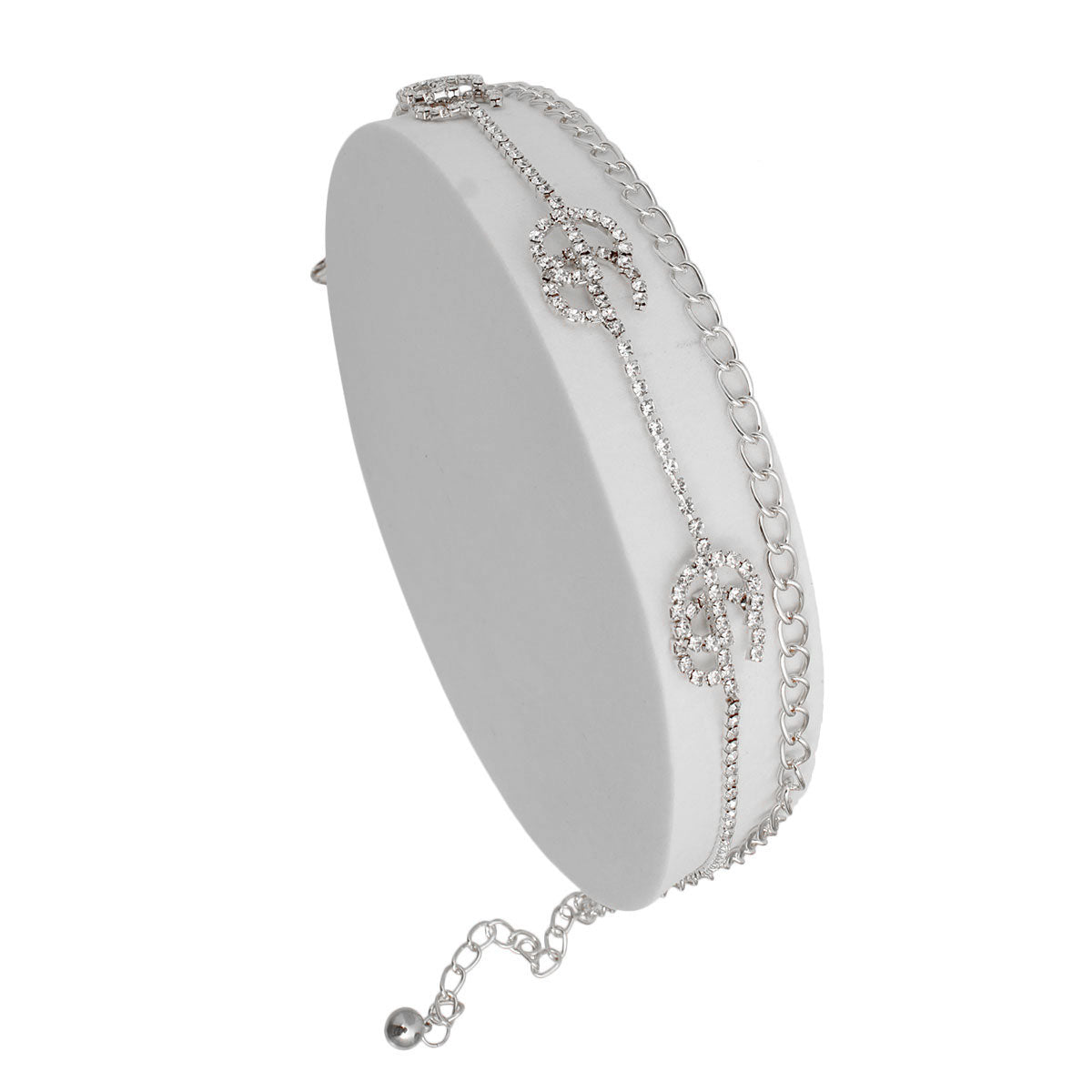 Silver Embellished Small Double G Belt
