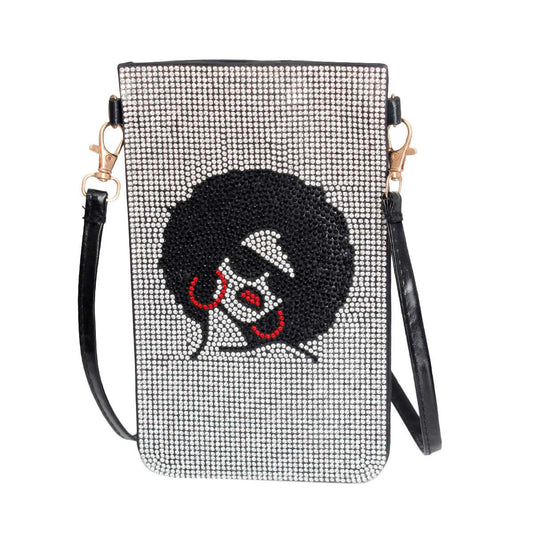 Afro Woman Phone Crossbody