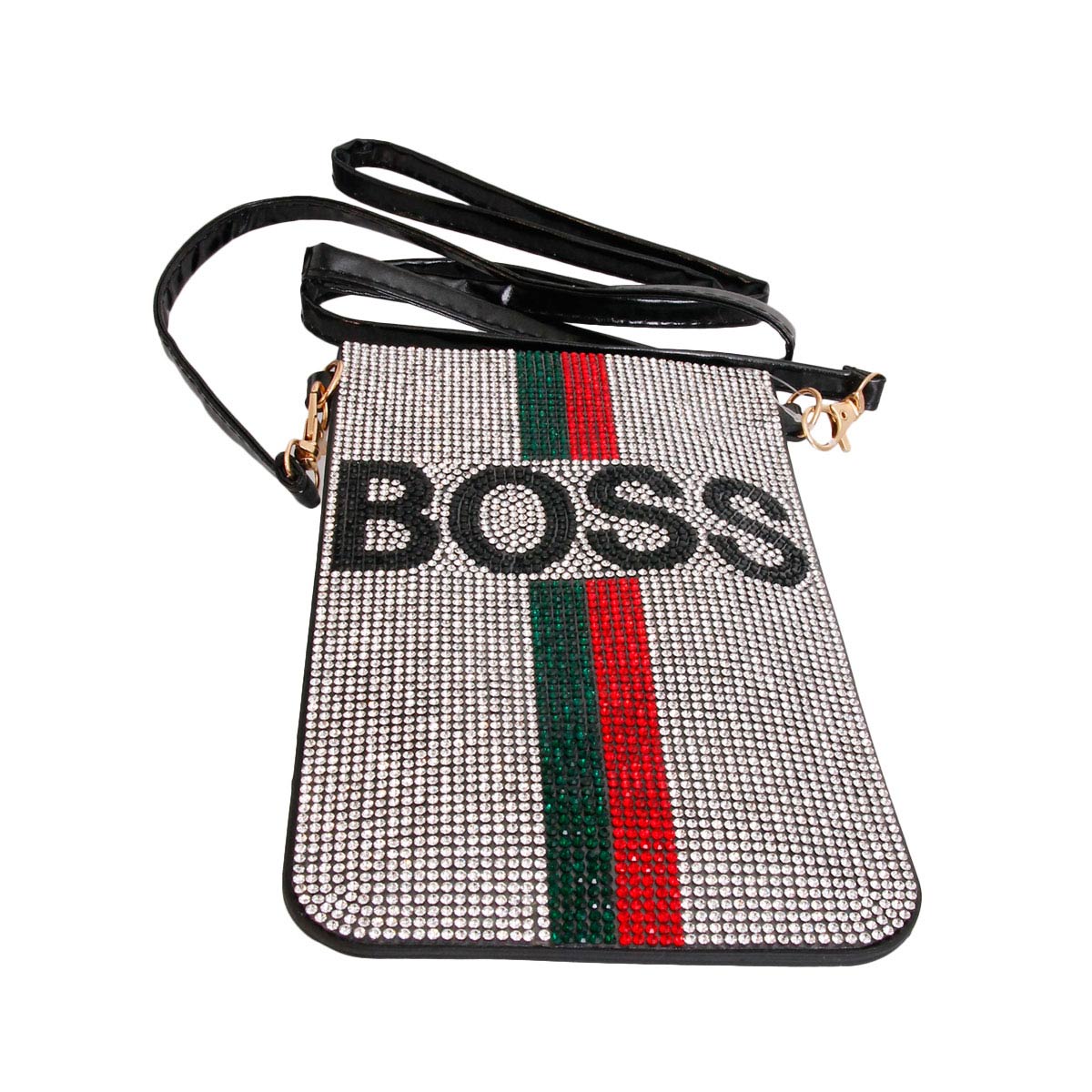 Red and Green Designer Boss Phone Crossbody