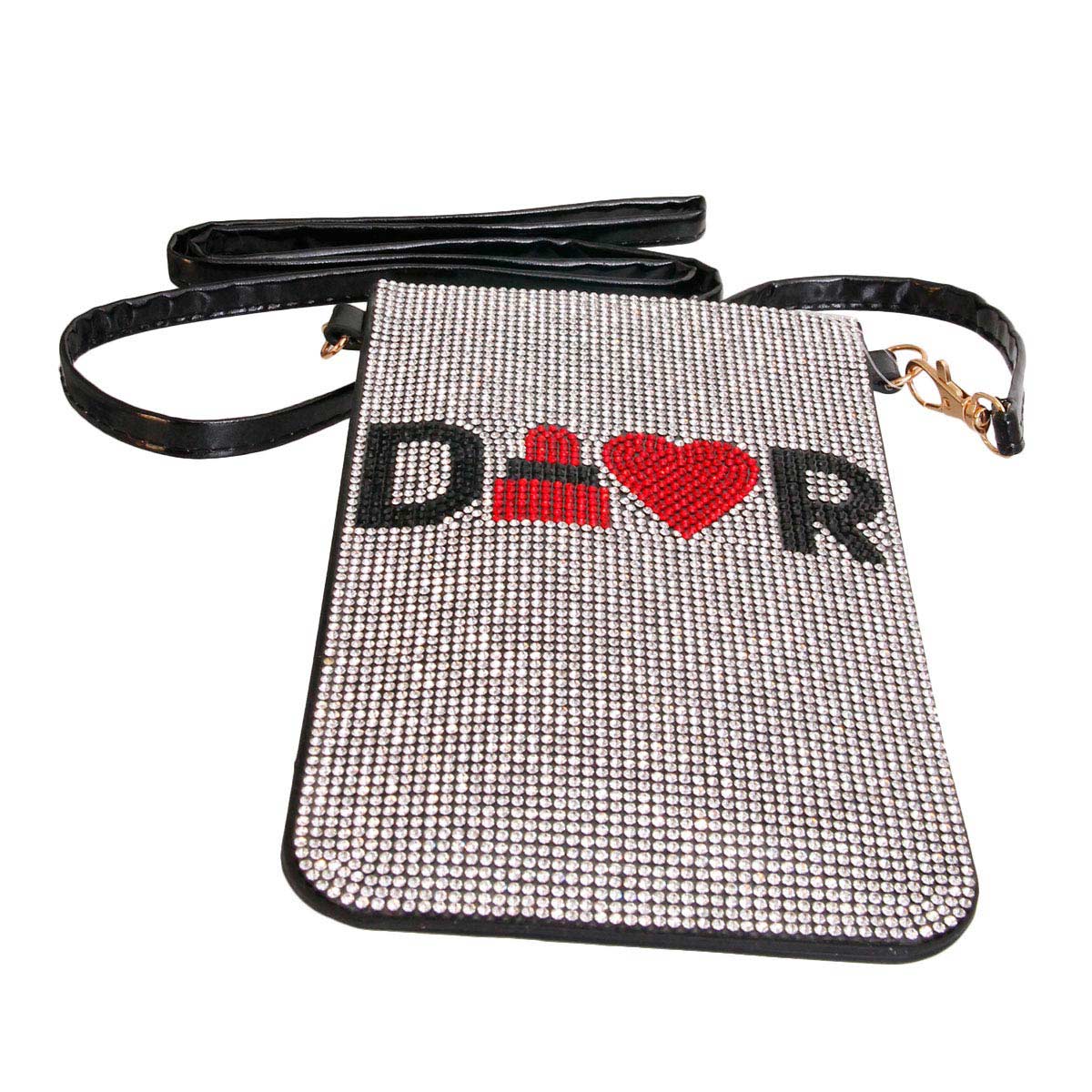 Red and Clear Designer Phone Crossbody