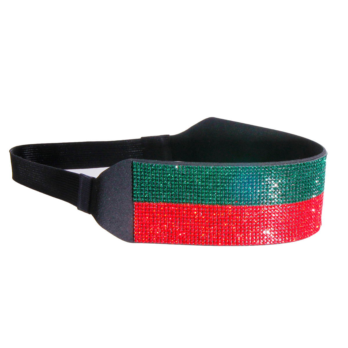 Designer Style Striped Rhinestone Headband