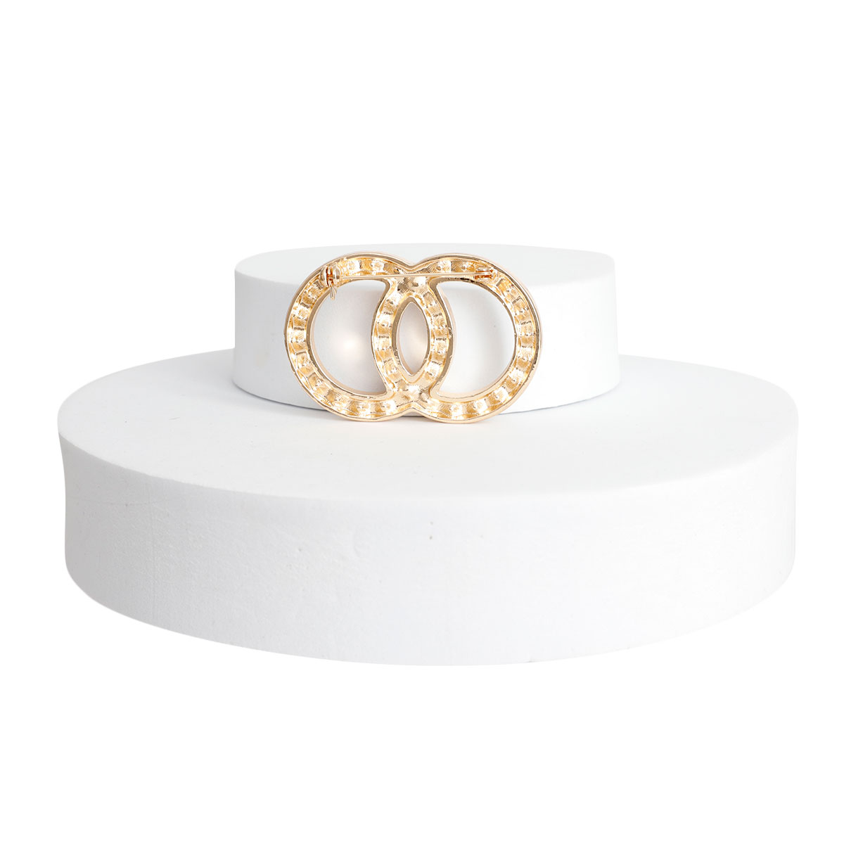 Gold Designer Infinity Brooch