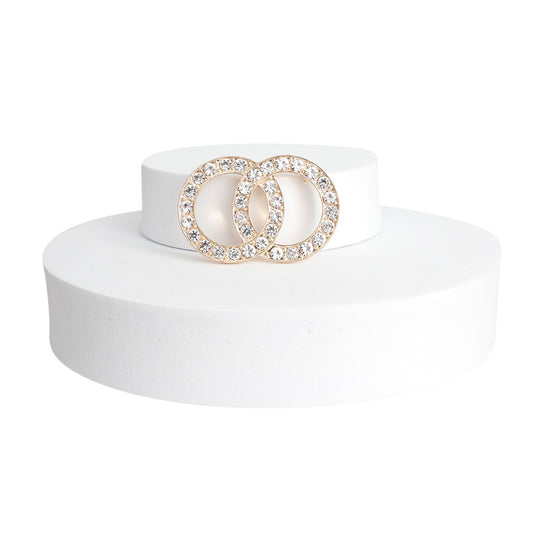 Gold Designer Infinity Brooch