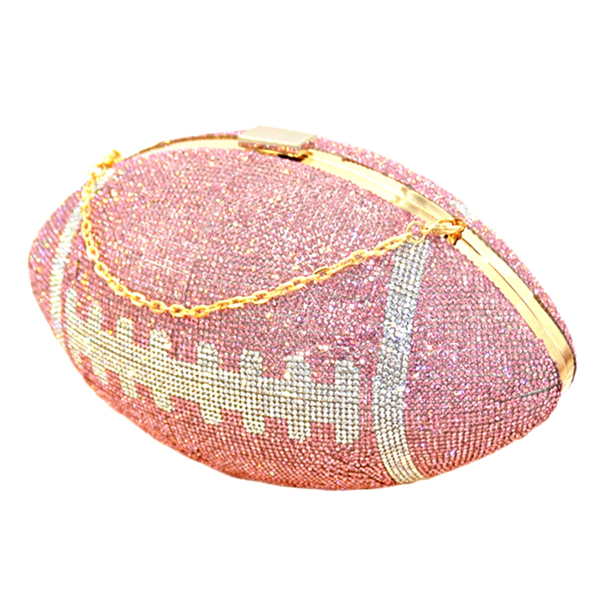 Pink Bling Football Clutch