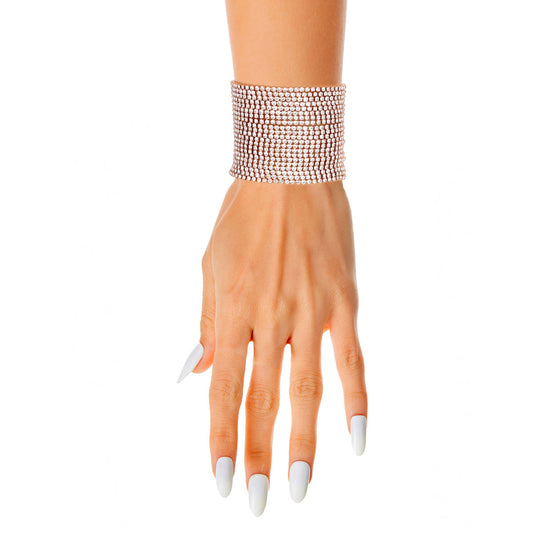 21 Line Gold Rhinestone Bracelet