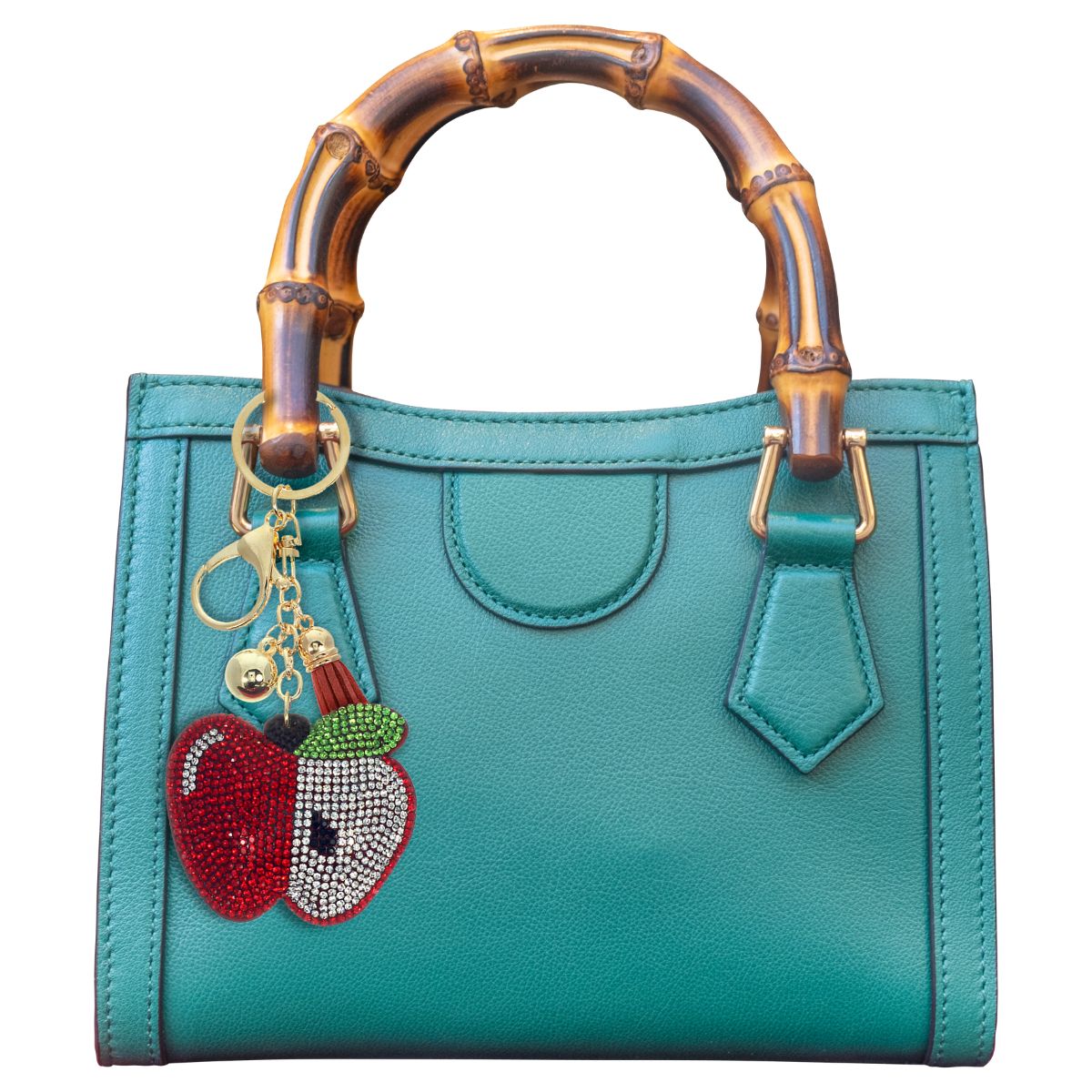 Apple Keychain Bag Charm