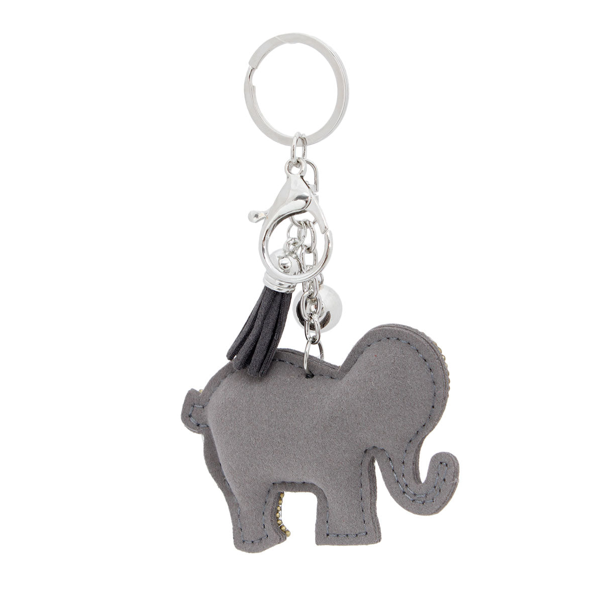 Gray Elephant Keychain Bag Charm