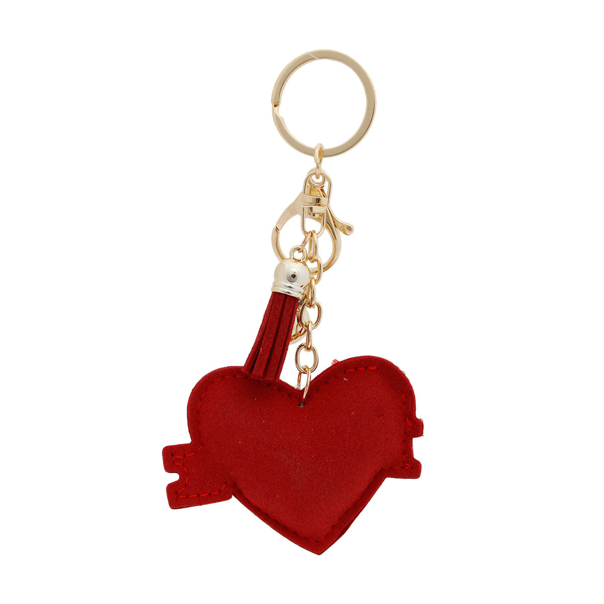 Red Love Heart Keychain Bag Charm