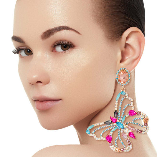 Elegant Dangle Butterfly Earrings