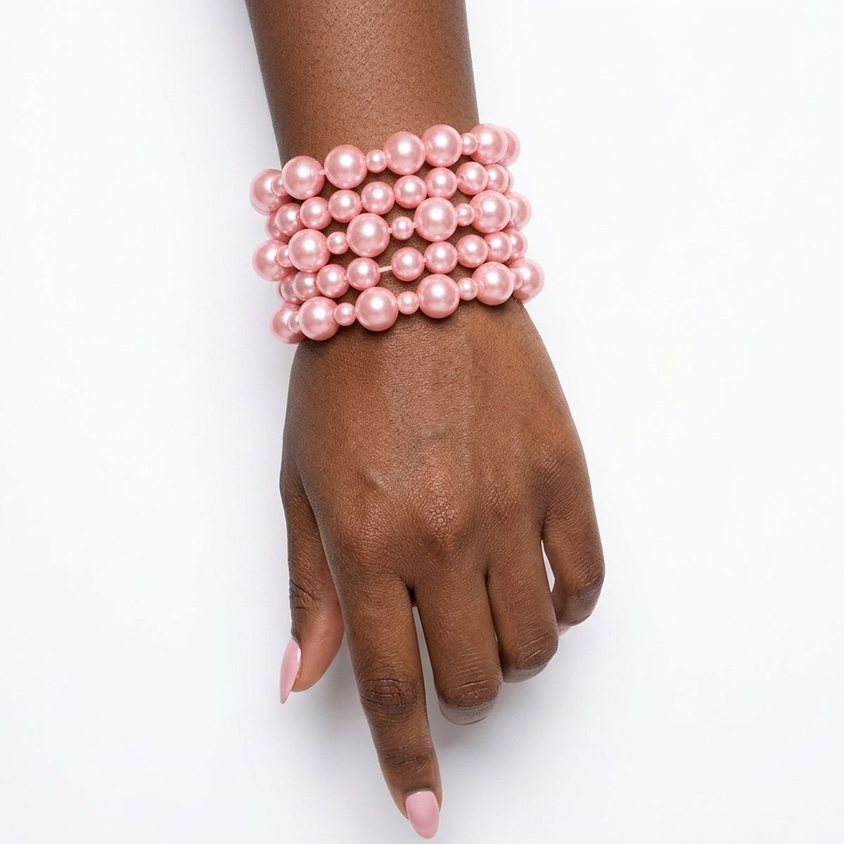 5 Pcs Pink Pearl Bracelets
