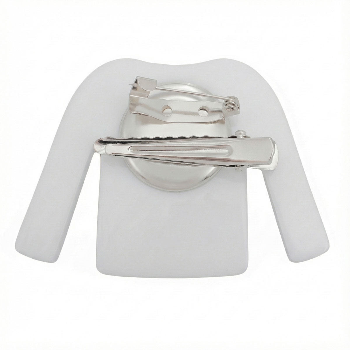 Brooch Hair Clip White Black Stripe COCO Shirt Pin