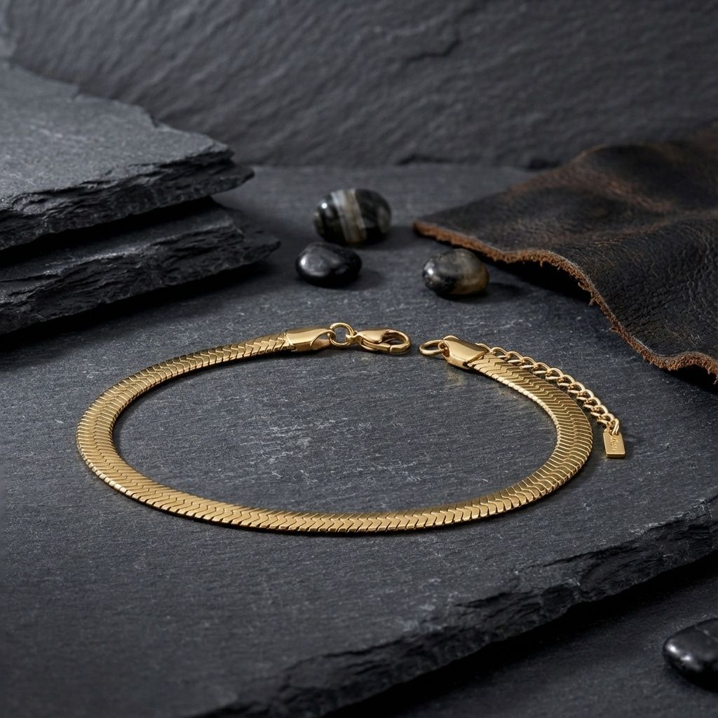 Anklet 8mm Gold 18K Stainless Steel Miami Chain