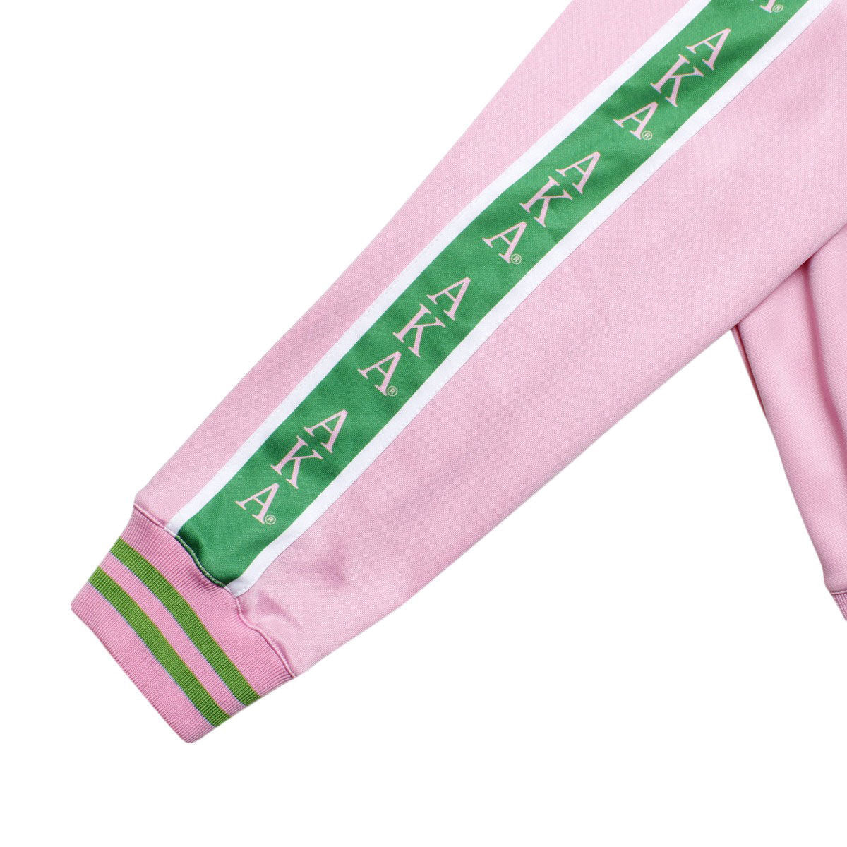 AKA Greek Apparel M Pink Zip Up Track Jacket