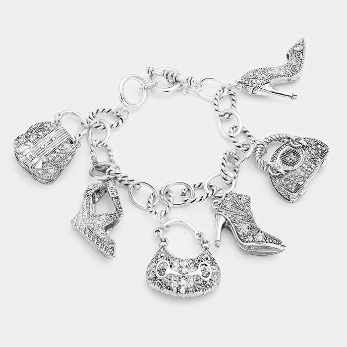Bags and Shoes Charm Bracelet