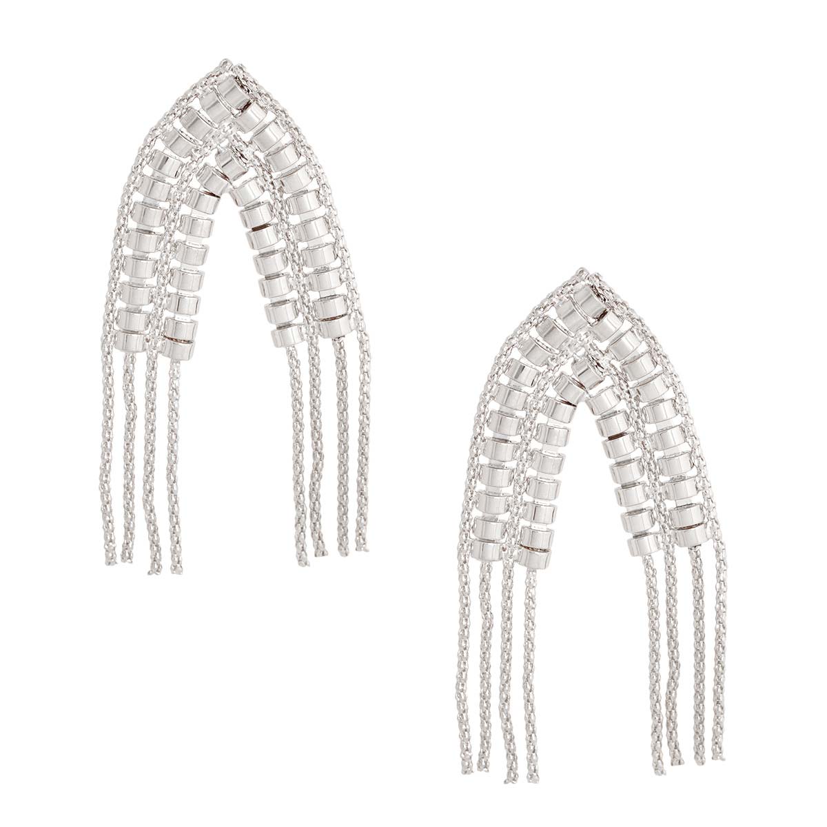 Silver Pointed Arch Earrings