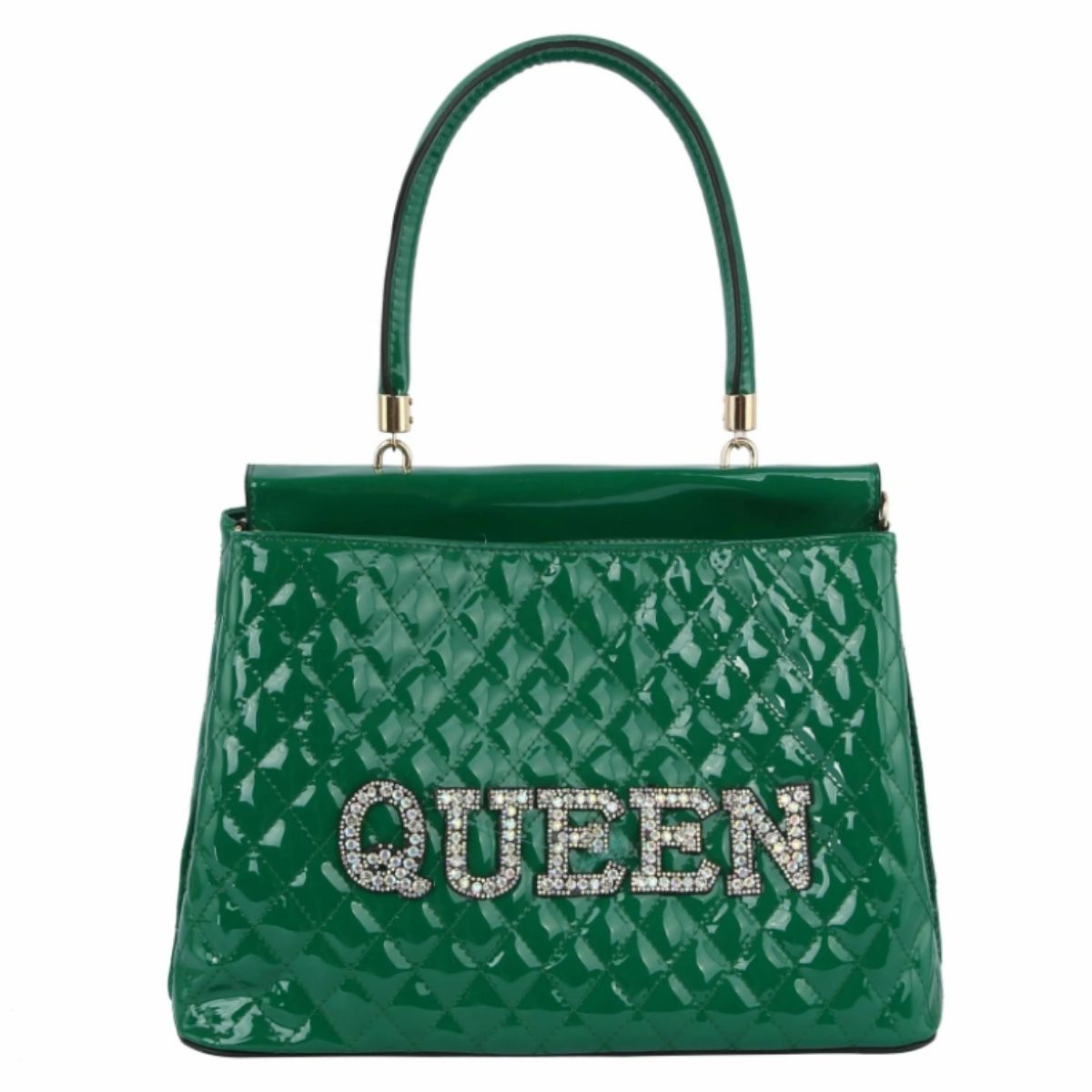 Green Quilted Queen Tote Handbag