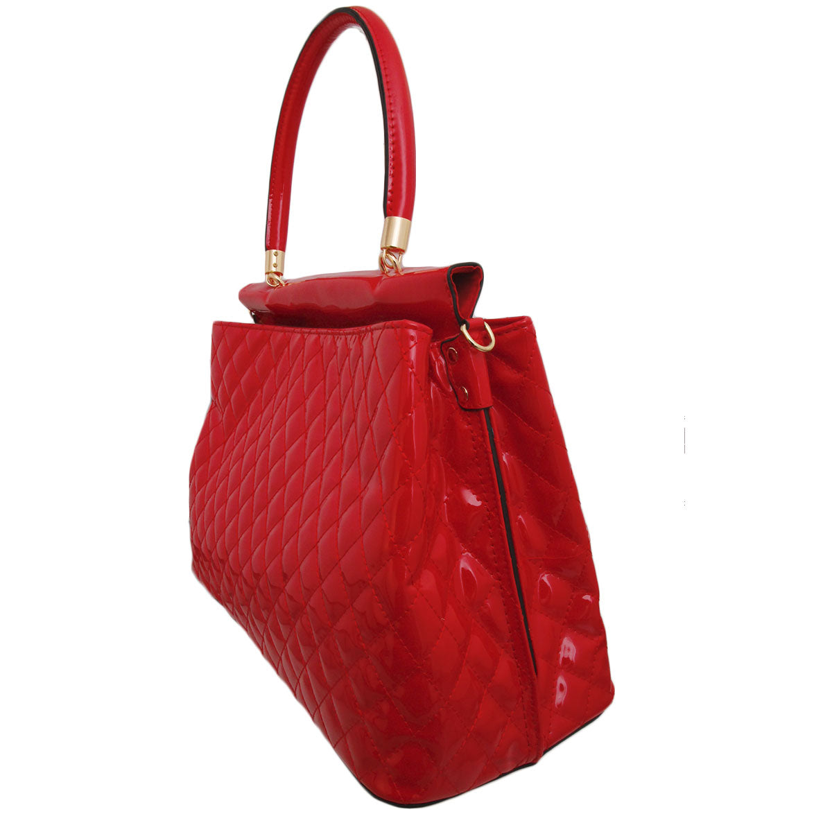 Red Quilted Queen Tote Handbag