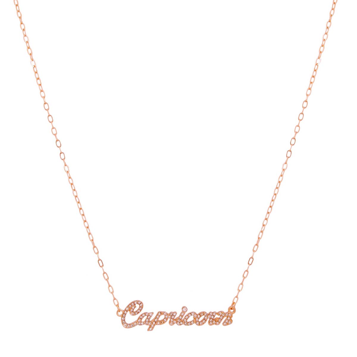 Gold Capricorn Script Necklace