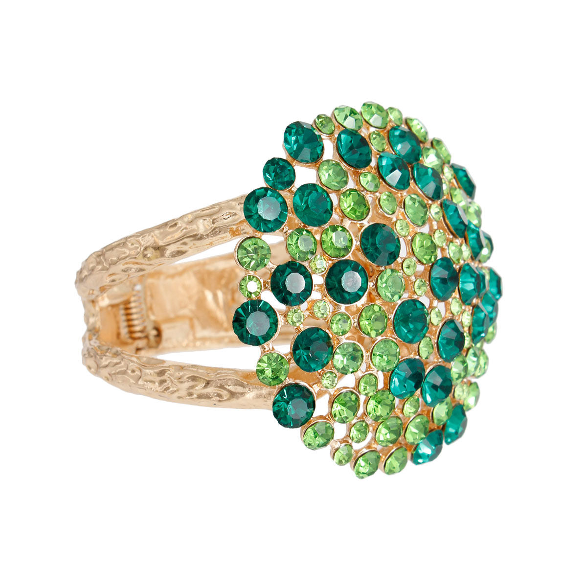 Green Stone Dome Cluster Cuff