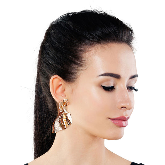 Gold Melted Metal Clip Ons