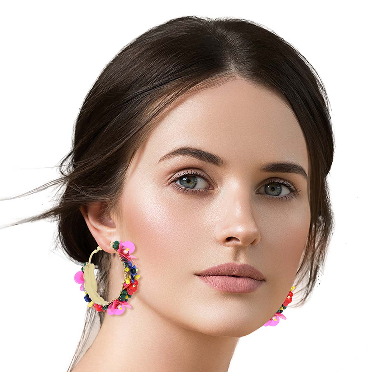 Assorted Flower Covered Hoops