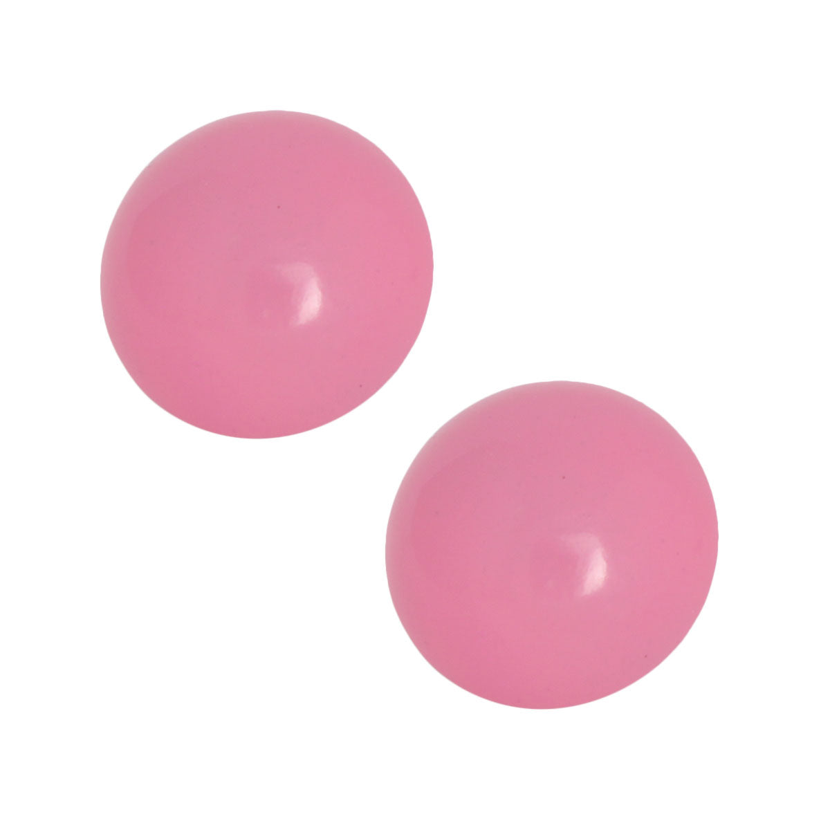 Pink Dome Button Studs
