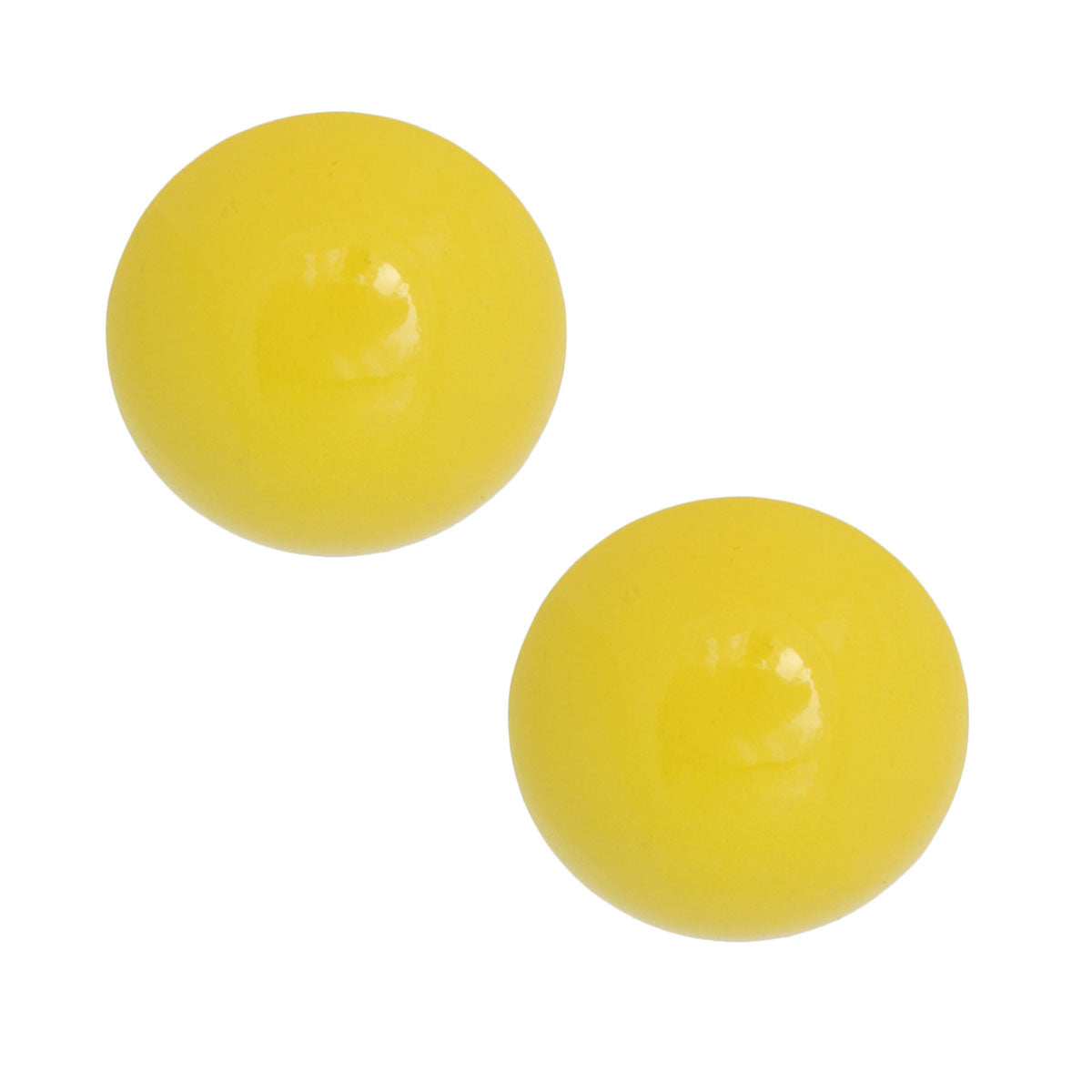 Yellow Dome Button Studs