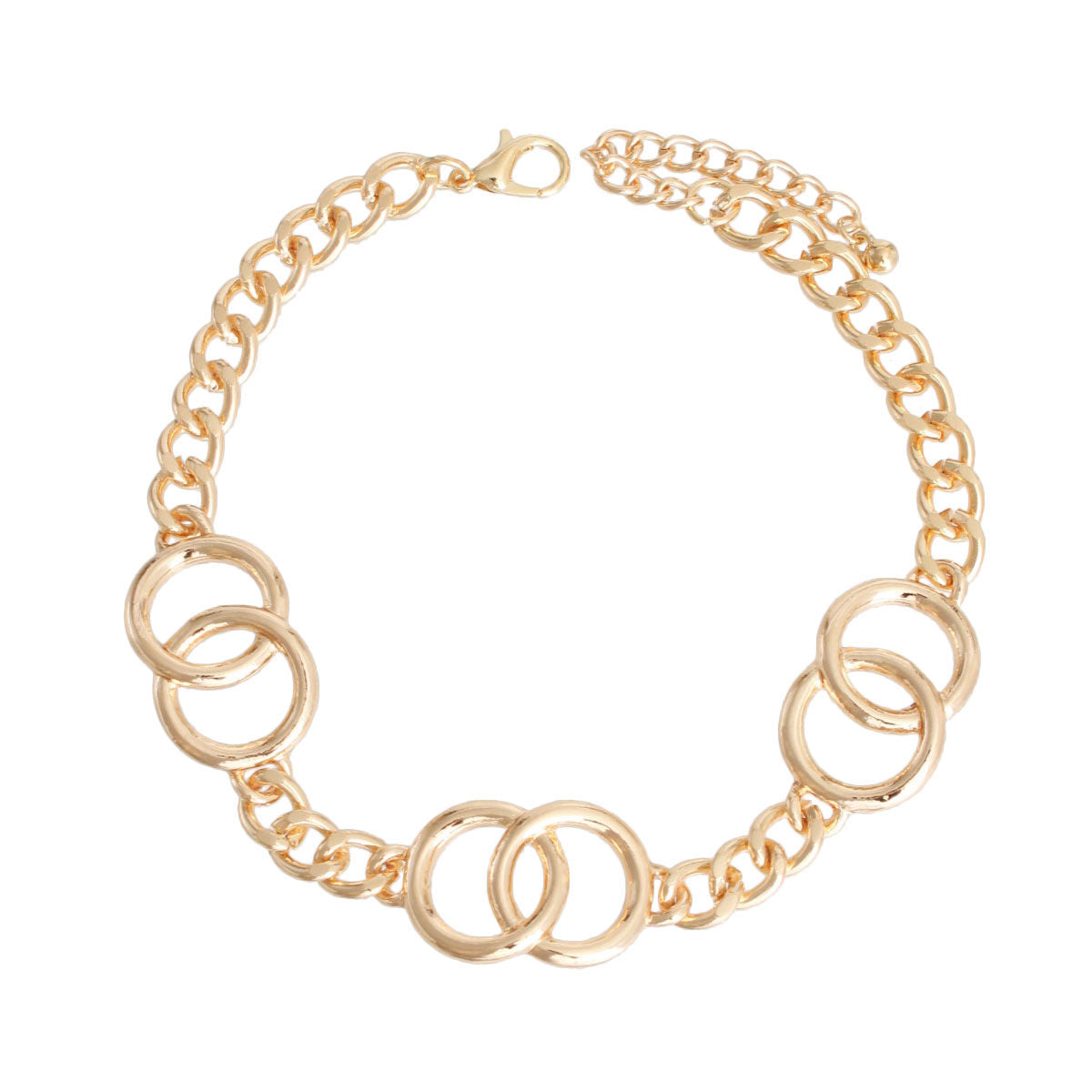 Gold Linked Ring Anklet