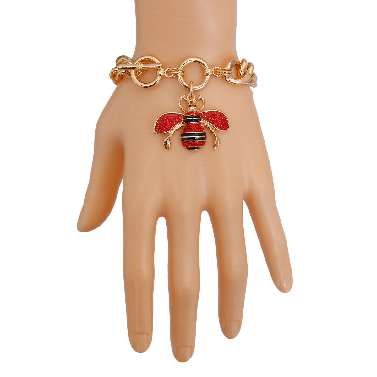 Designer Style Red Bee Bracelet