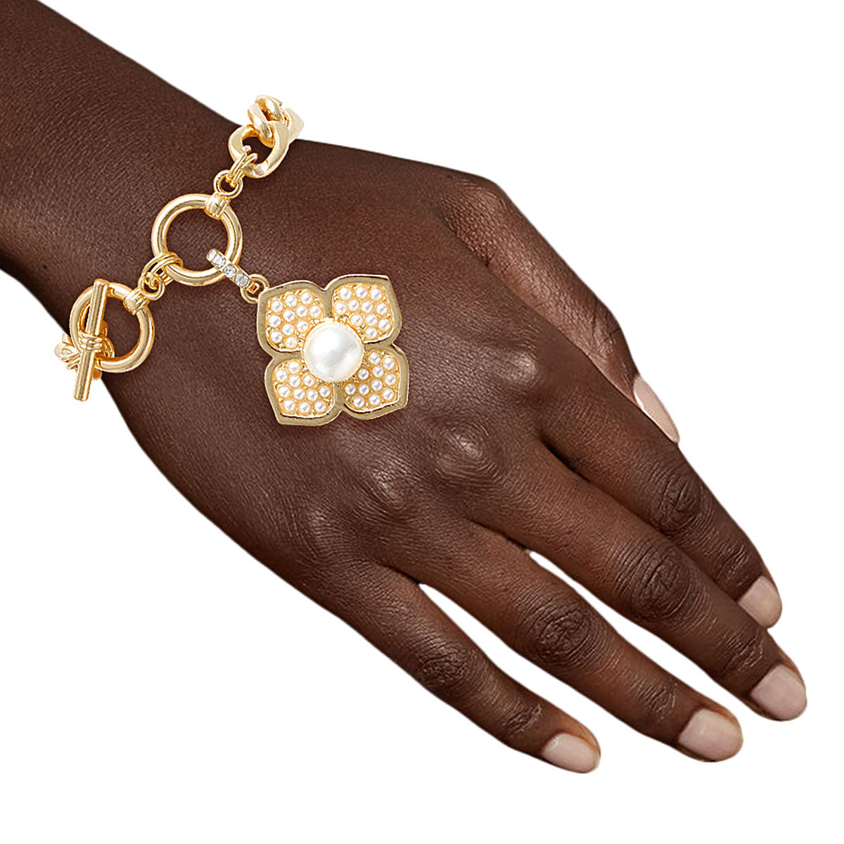 Pearl Luxury French Designer Flower Bracelet