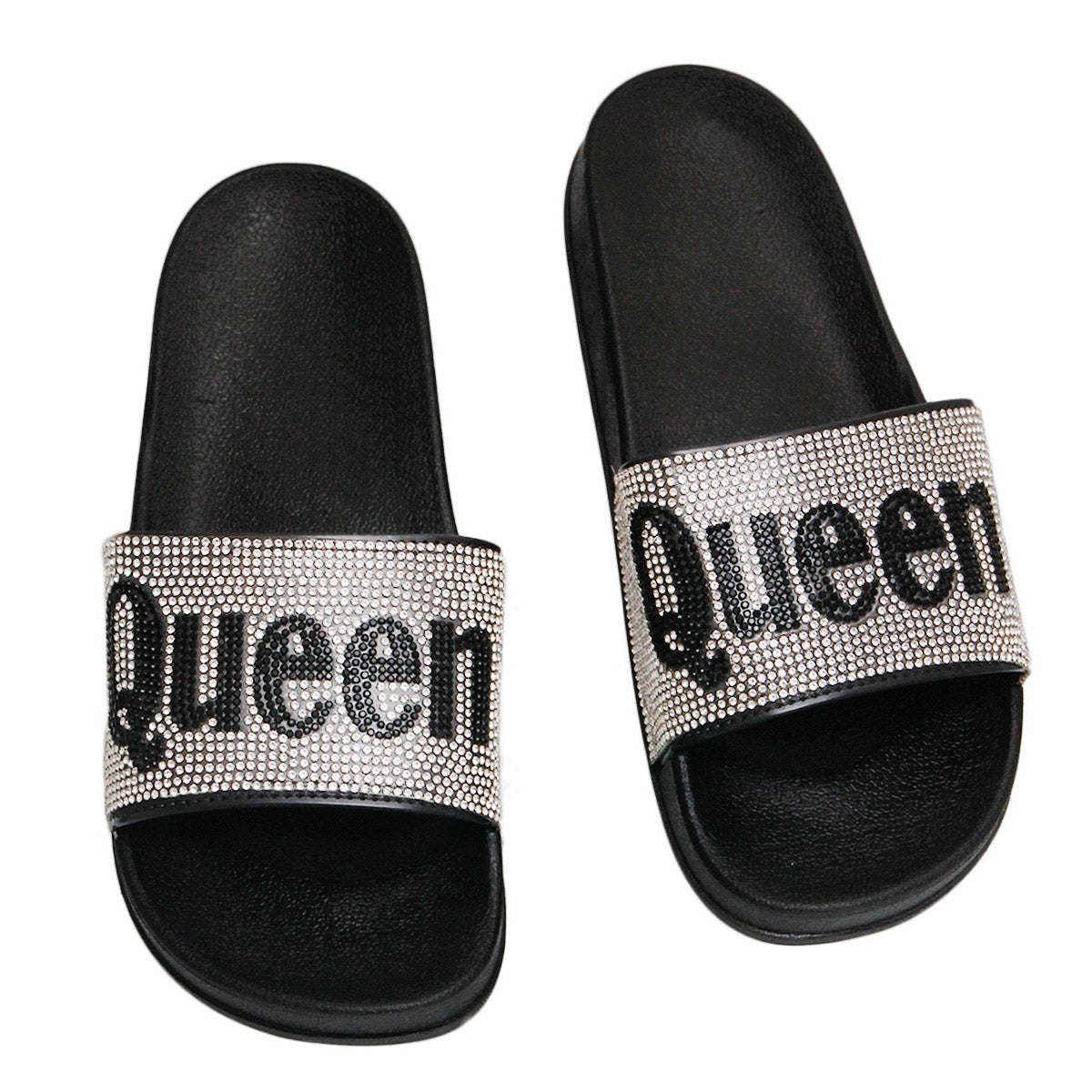Size 10 Queen Silver Slides