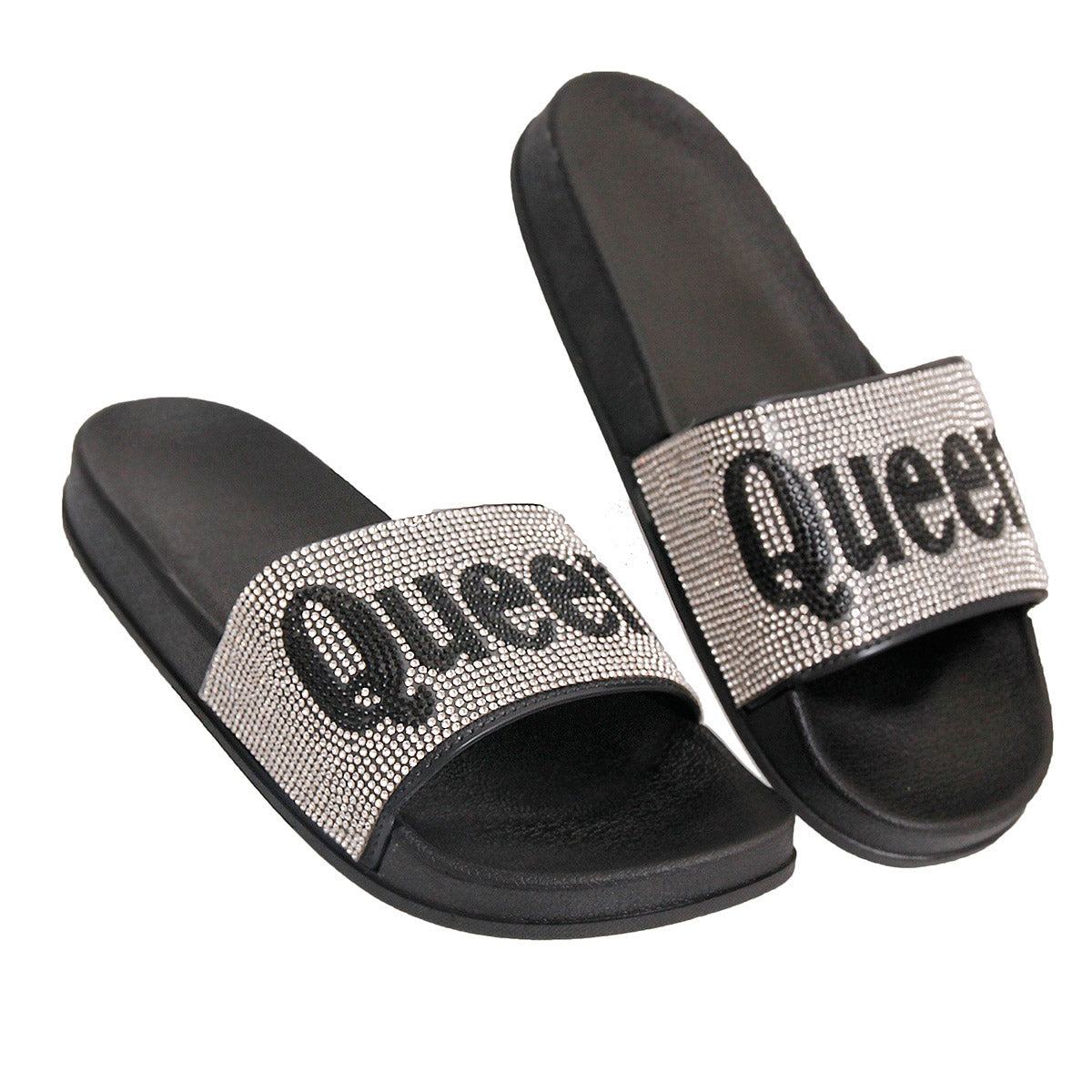 Size 12 Queen Silver Slides