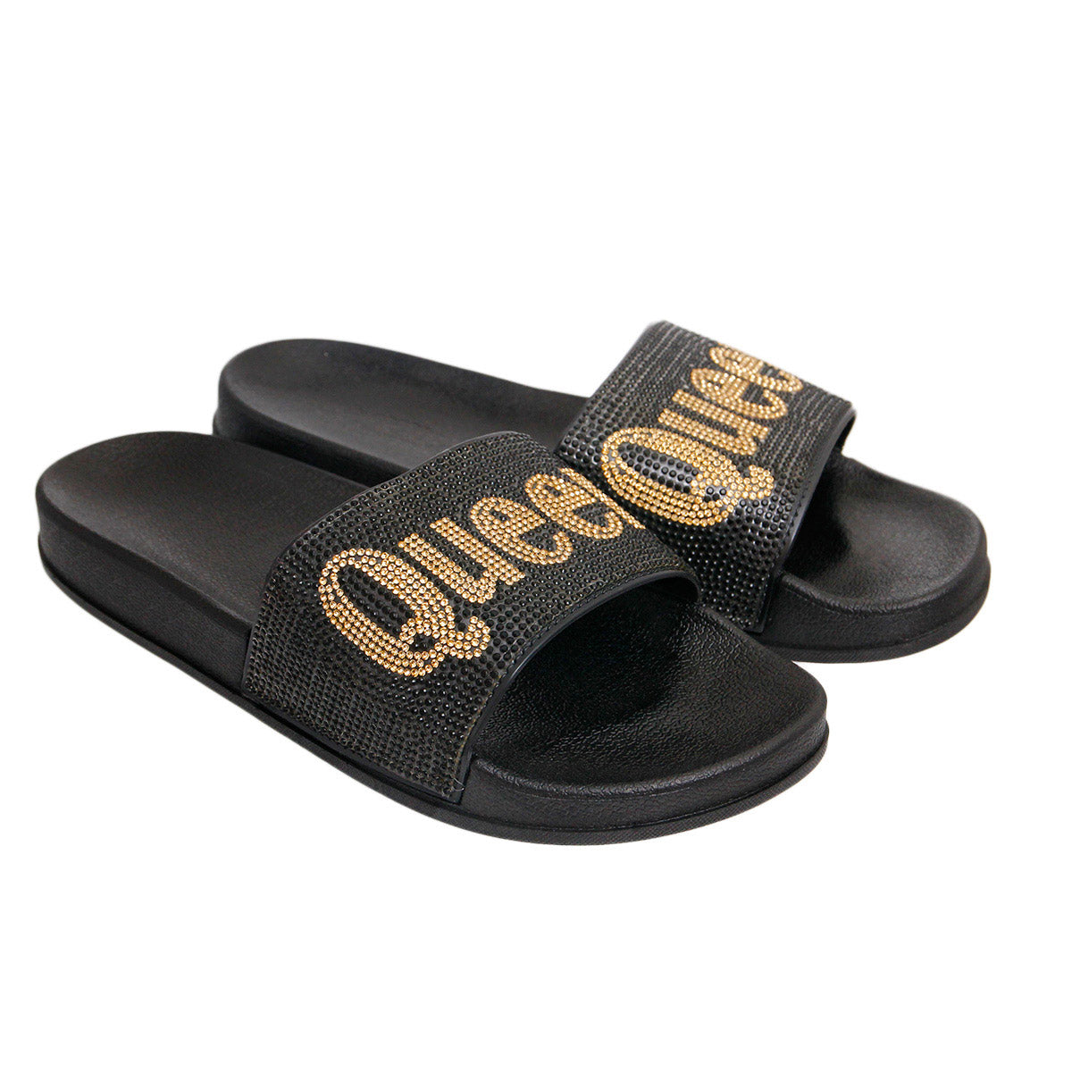 Size 8 Queen Black Slides