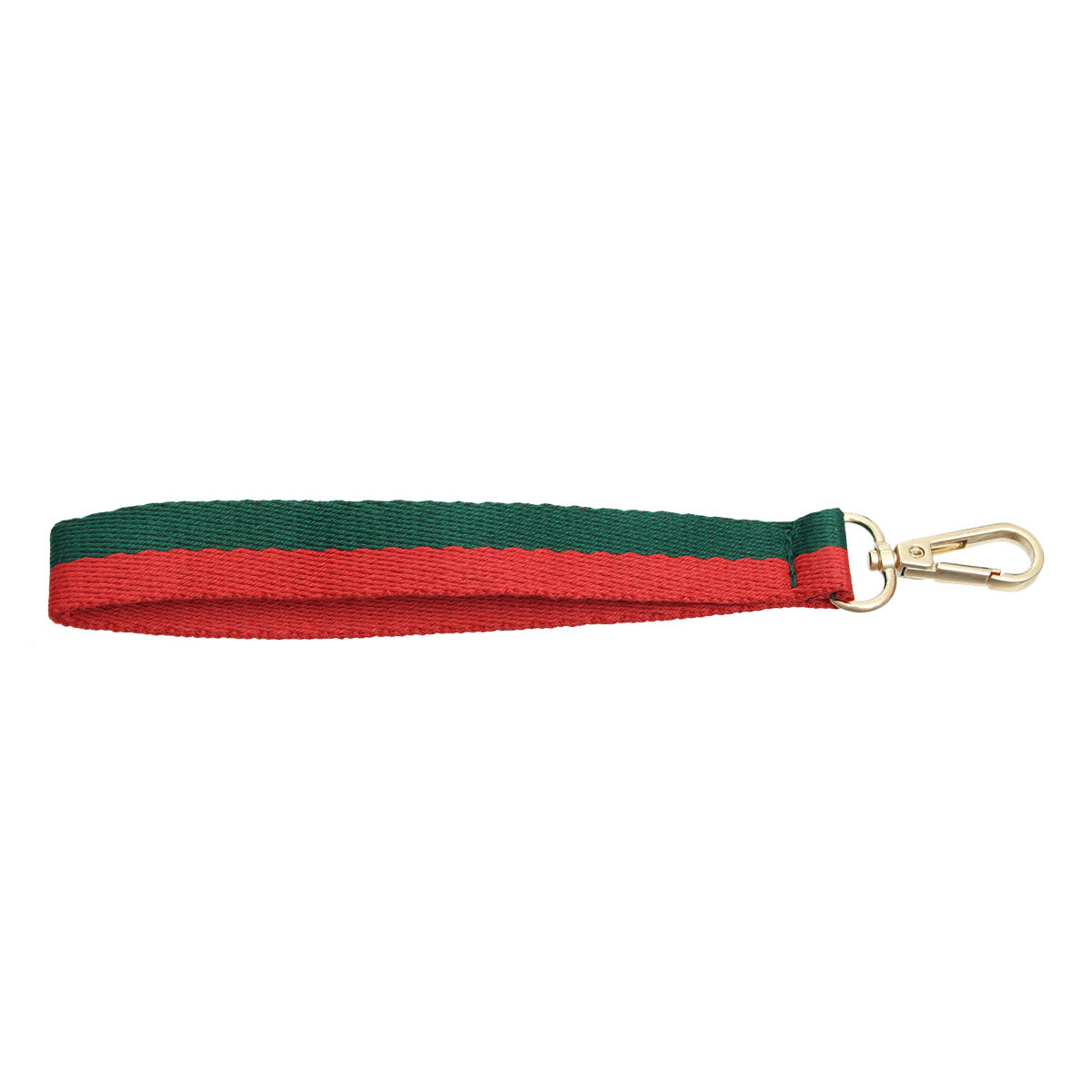 Red and Green Canvas Wristlet Keychain