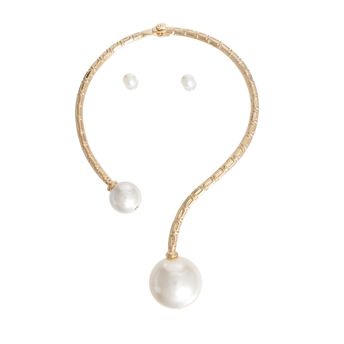 Cream Pearl Greek Hinge Choker