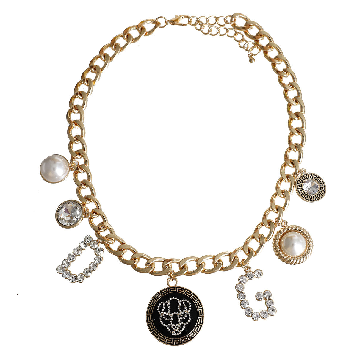 Designer Gold Chain Charm Necklace