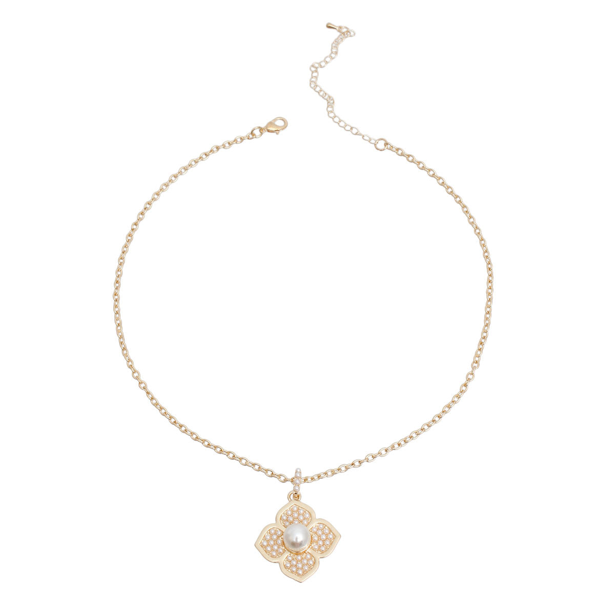 Pearl Luxury French Designer Flower Necklace