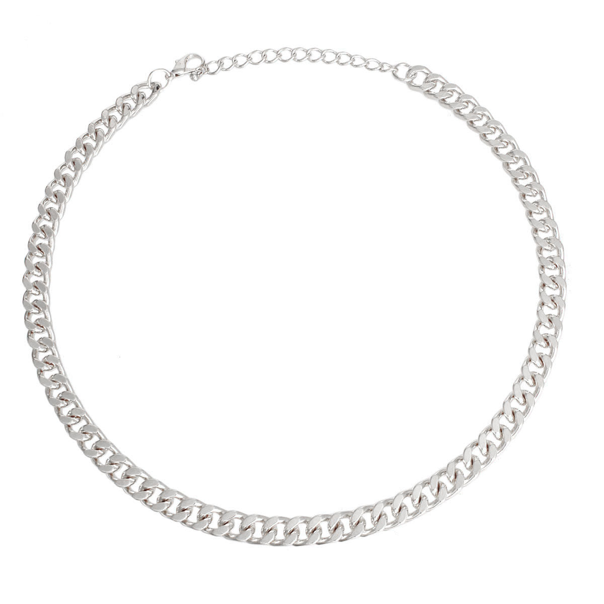 Mens Silver Curb Chain