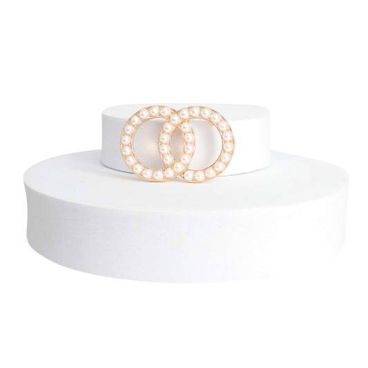 Pearl Designer Infinity Brooch