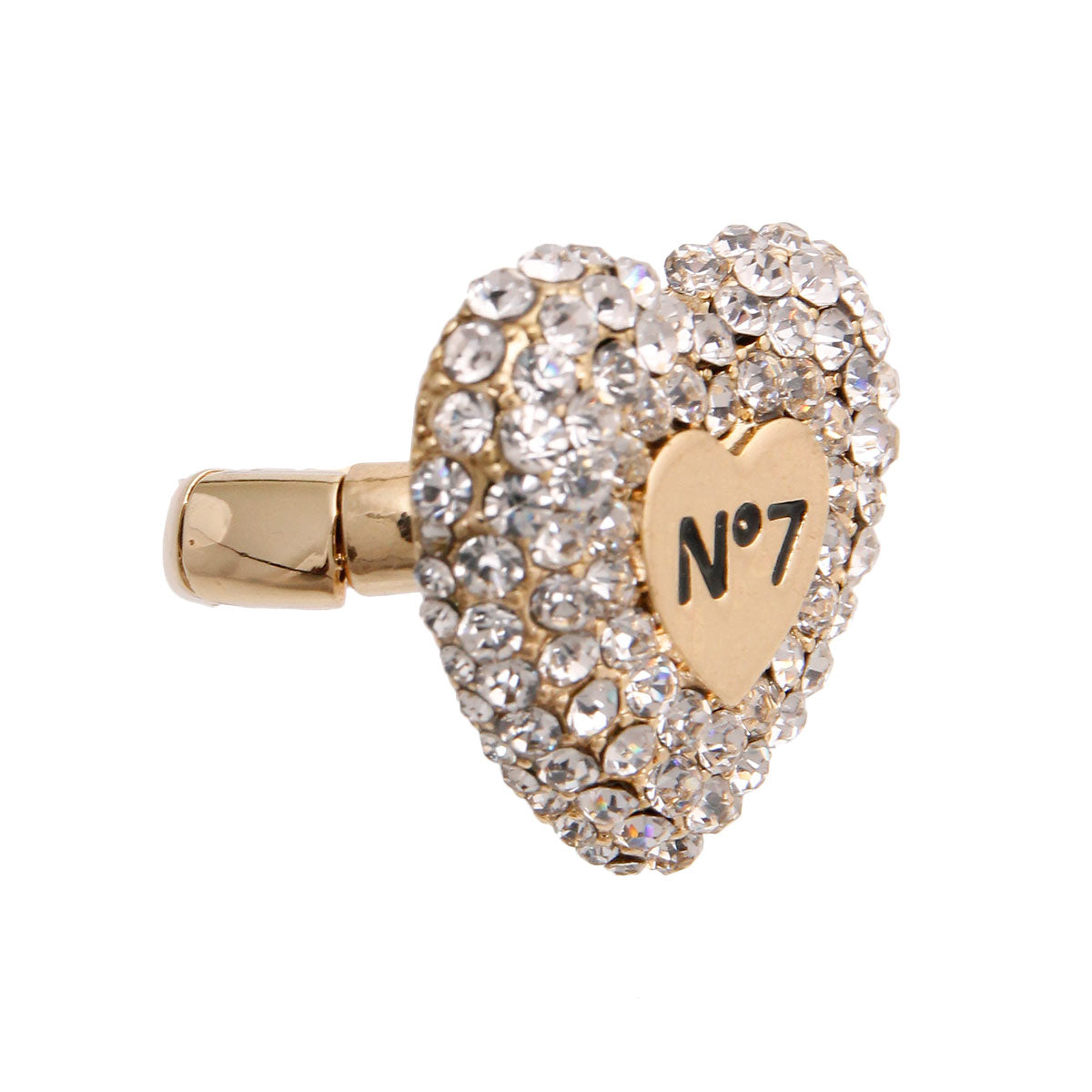 Gold No 7 Heart Ring