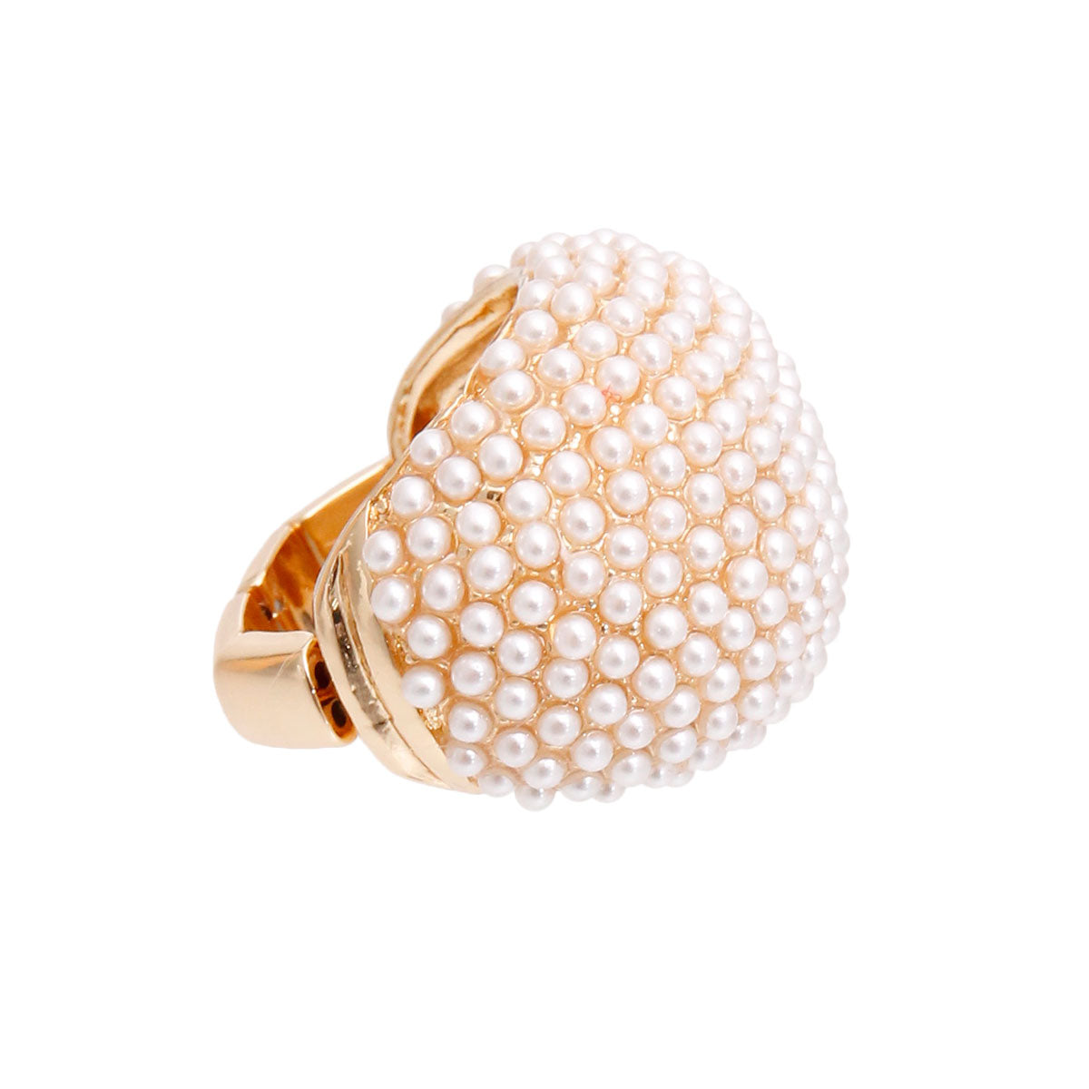 Cream Pearl Dome Cocktail Ring