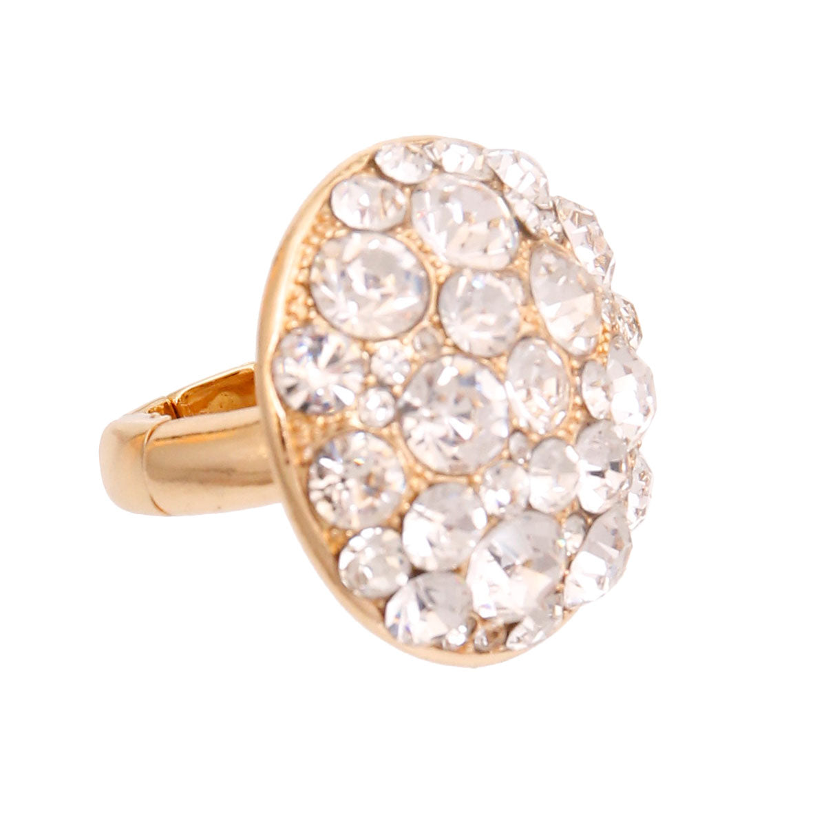 Gold Crystal Bauble Cocktail Ring