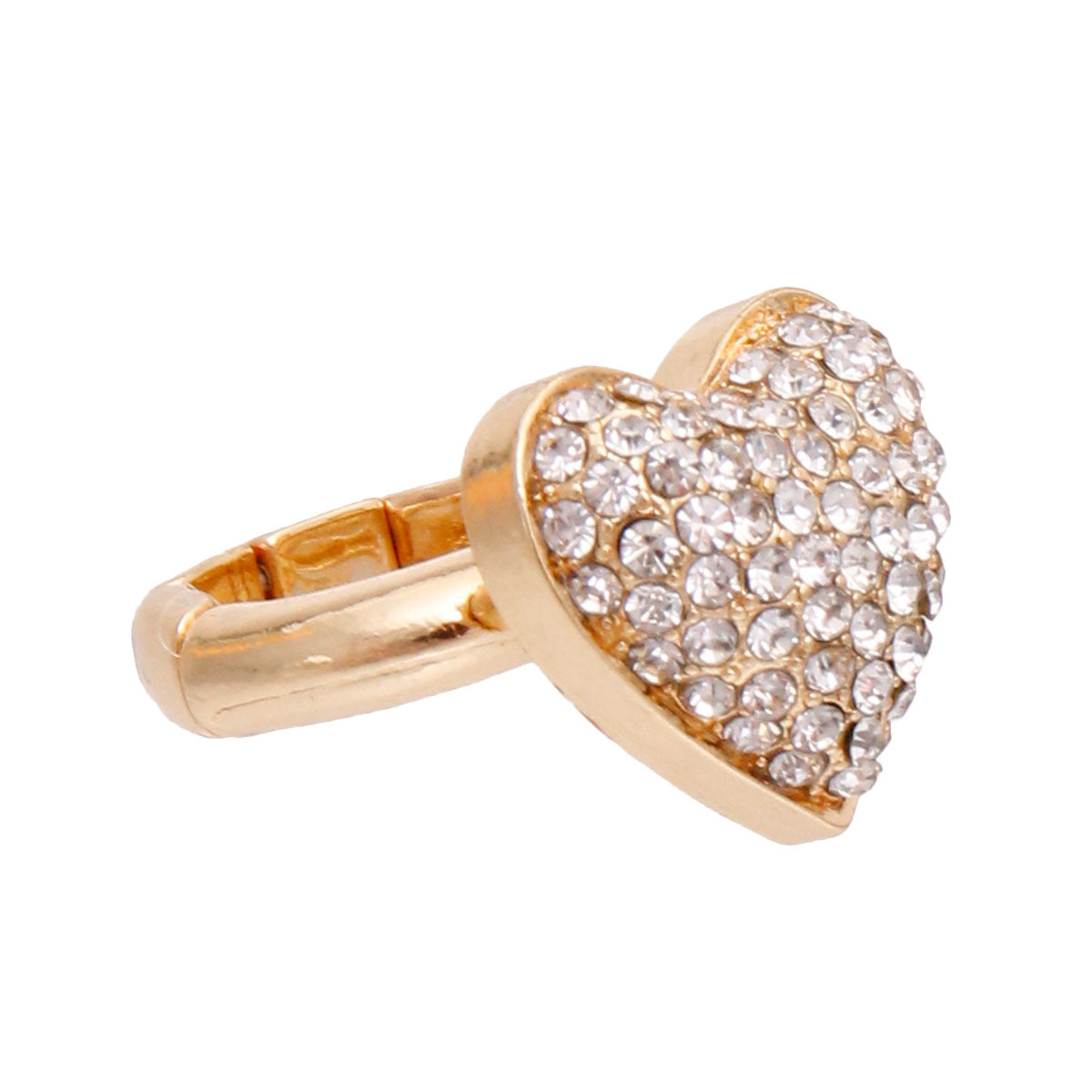 Gold 3D Heart Ring