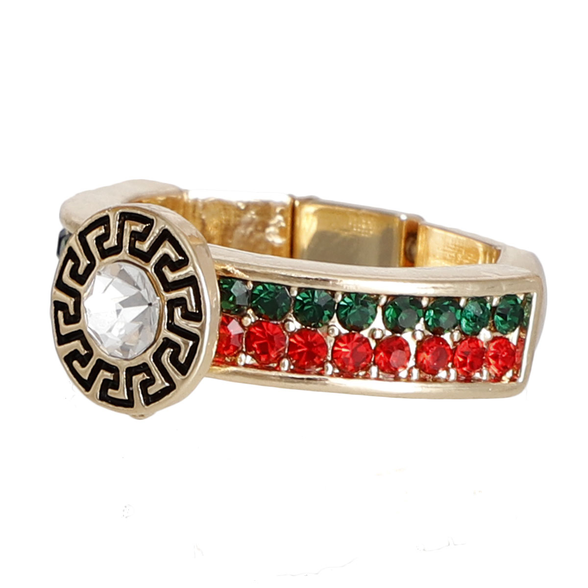 Designer Accent Red Green Ring
