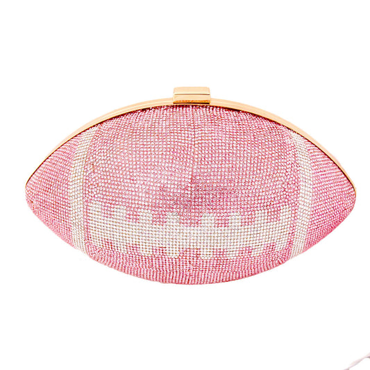 Pink Bling Football Clutch