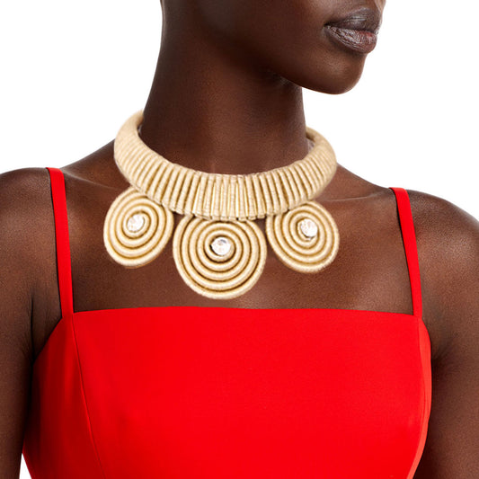 Gold Metallic Cord Coiled Choker