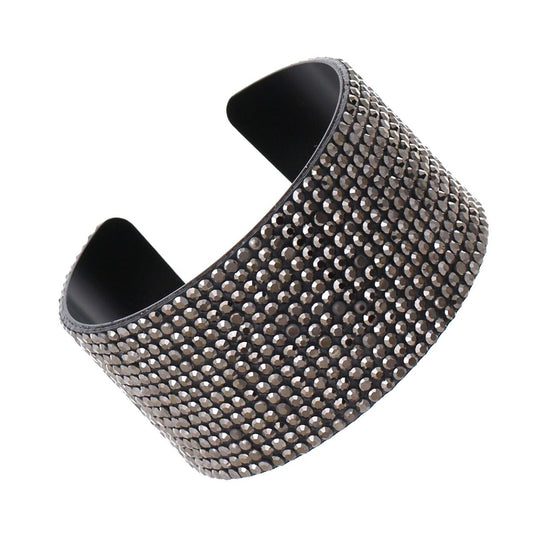 Hematite Rhinestone Cuff